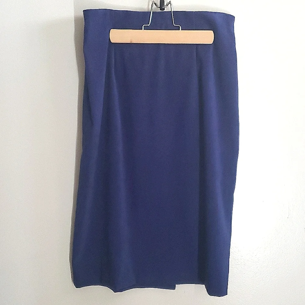 Vintage Leslie Fay Faux Suede Pencil Skirt - Picture 1 of 7